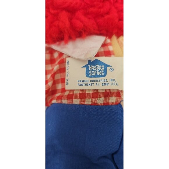 12" RAGGEDY ANN ANDY HASBRO 2015 RAG DOLL STUFFED ANIMAL PLUSH TOY CLEAN LOVEY - Picture 3 of 4